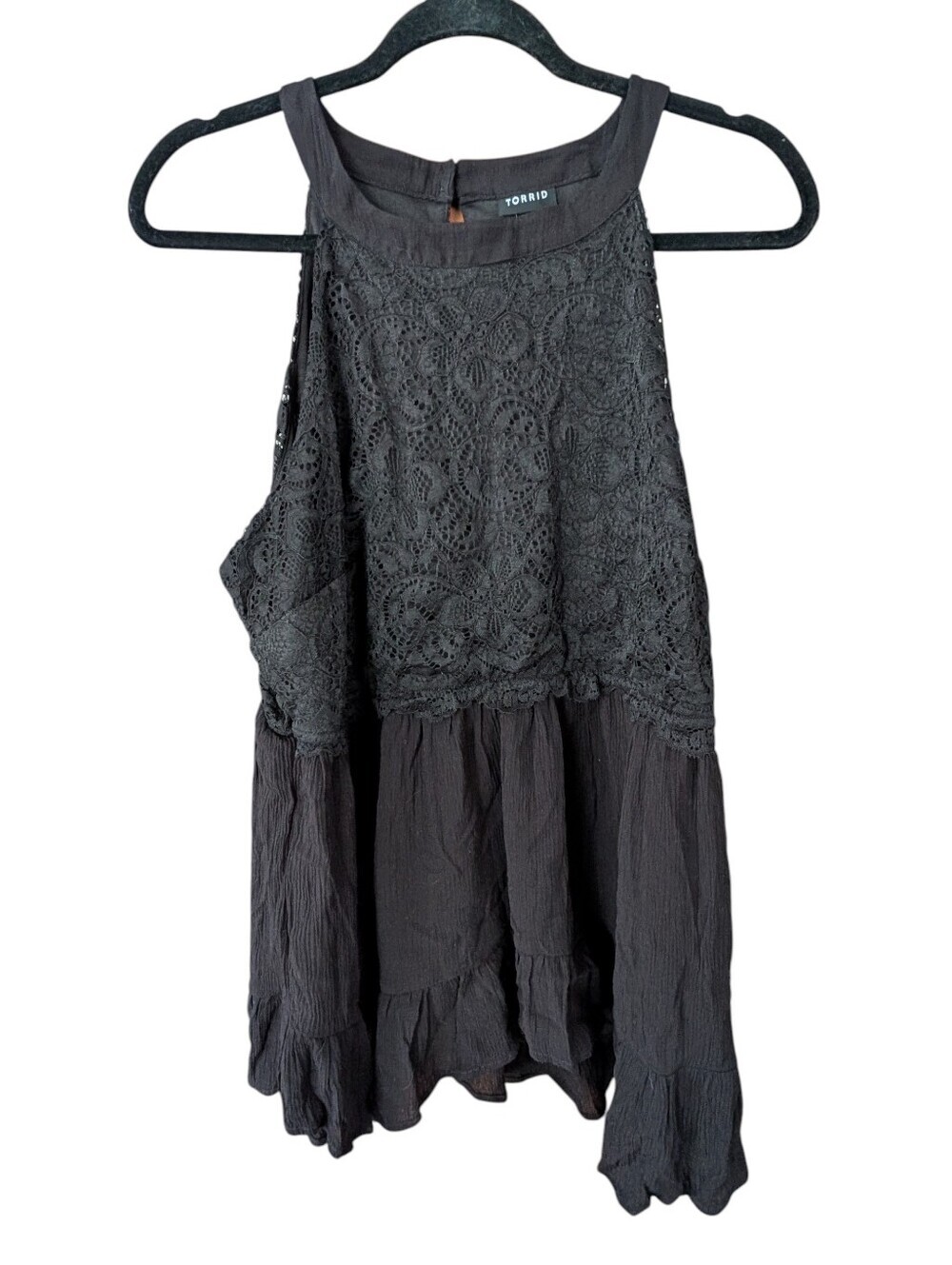 Torrid Black Lace Halter Camisole